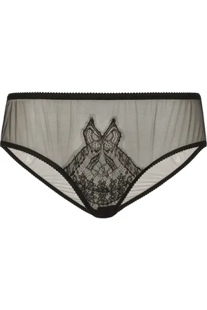 Dolce & Gabbana Tulle-lace overlay briefs