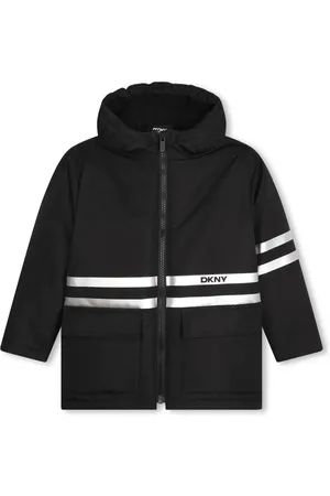 DKNY Stripe-detailing hooded parka