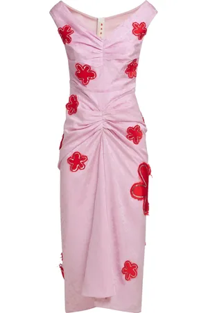 Marni Floral-print midi dress