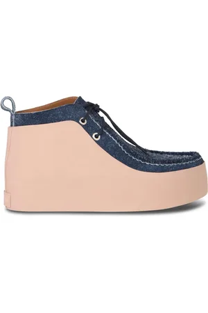 Etro Panelled suede platform shoes