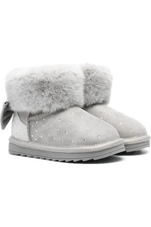 MONNALISA Rhinestone-embellished suede boots