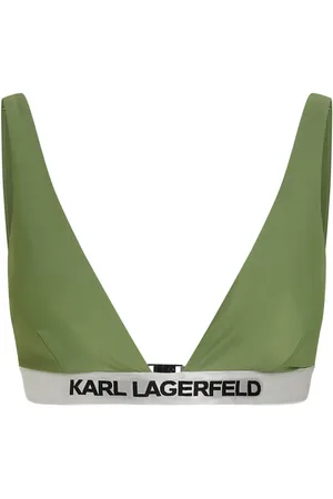 Karl Lagerfeld Logo-underband triangle bikini top