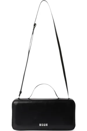 Msgm Logo-print leather tote bag