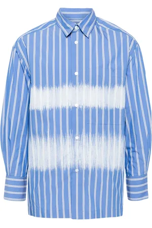 CROQUIS Stripe-pattern cotton-blend shirt