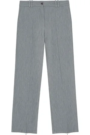 Ganni Pressed-crease straight trousers