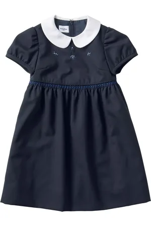 Familiar Motif-embroidered wool midi dress