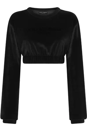 Dolce & Gabbana Logo-embroidered cropped sweatshirt