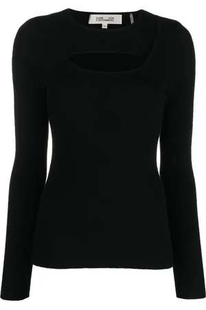 Diane von Furstenberg Cut-out long-sleeve top
