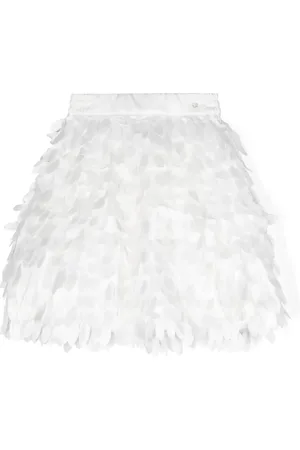 MONNALISA Appliqu??-detail slip-on skirt