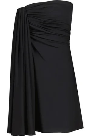 Giambattista Valli Draped strapless silk minidress
