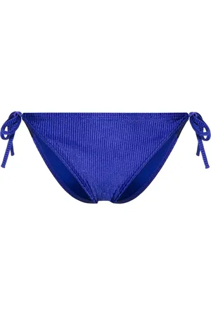 Calvin Klein Logo-tape ribbed bikini bottoms