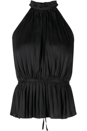 Maje Pleated satin top