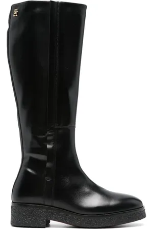 Tommy Hilfiger Round-toe leather boots
