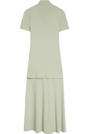 Jil Sander High-neck fluid midi dress
