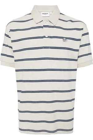 Chocoolate Striped cotton polo shirt