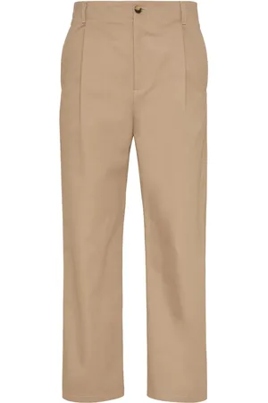 VALENTINO GARAVANI Pleat-detail cotton chino trousers