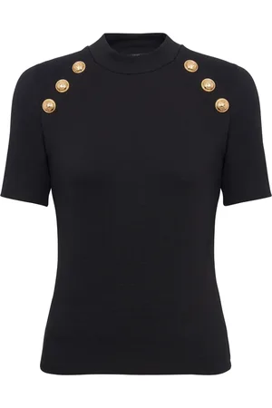 Balmain 6-Button raglan-sleeve T-shirt