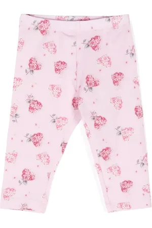 MONNALISA Floral hearts-printed leggings