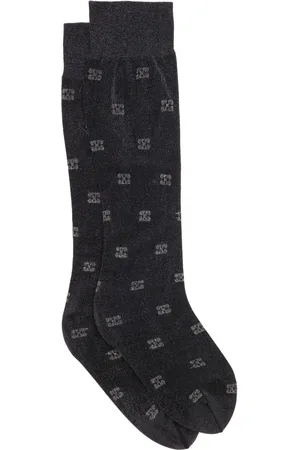 Ganni Embroidered-logo socks