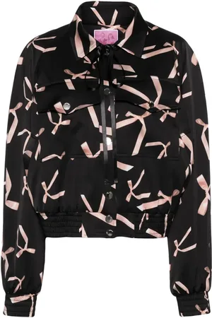 Pinko X Patrick McDowell printed bomber jacket