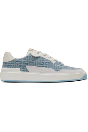Balmain B-Court monogram denim sneakers
