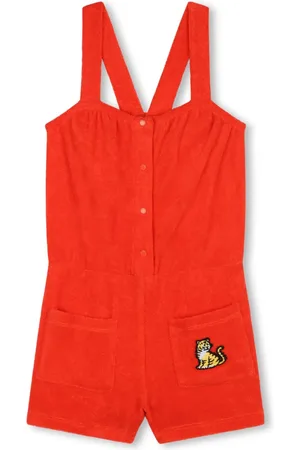 Kenzo Logo-embroidered towelling playsuit