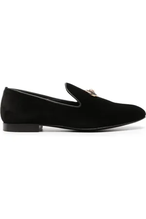 VERSACE Medusa velvet loafers