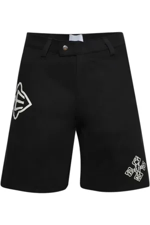 Rhude Cross-logo twill shorts