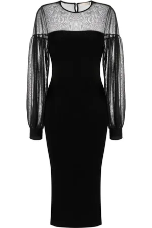 ULLA JOHNSON Milla sheer-panelling ribbed dress
