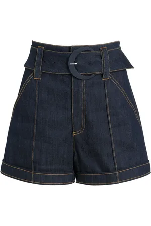 Cinq A Sept Aldi belted denim shorts