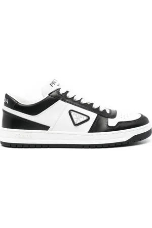 Prada Two-tone leather sneakers