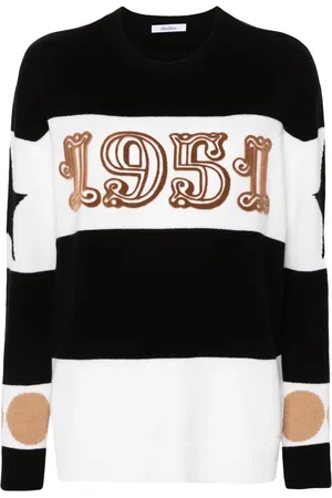 Max Mara Flocked-motif knitted jumper