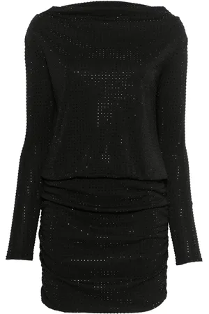 VERSACE Rhinestone-embellished mini dress