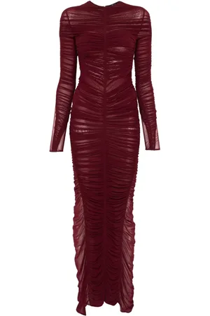MUGLER Ruched maxi dress