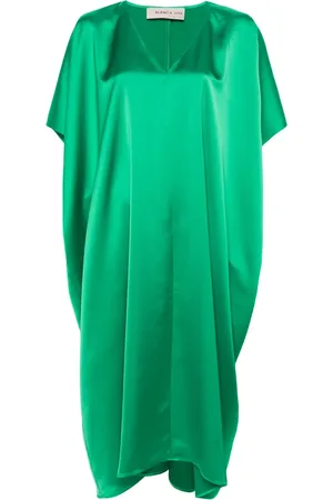 BLANCA Satin shift midi dress