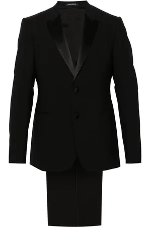 Emporio Armani Satin-trim single-breasted suit