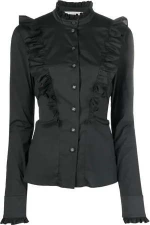 Serafini Ruffled poplin shirt