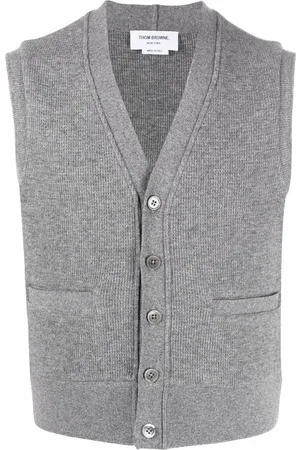 Thom Browne Sleeveless cashmere cardigan