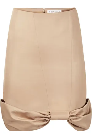 Nina Ricci Bow Peplum Mid Skirt