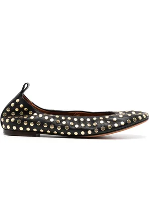 Lanvin Stud-detail leather ballerina shoes