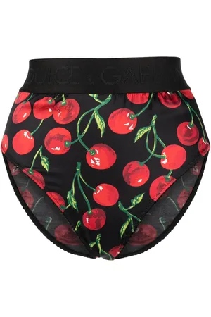 Dolce & Gabbana Cherry-print high-waist briefs
