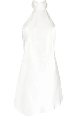 Michelle Mason Halterneck silk minidress