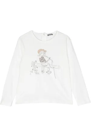 Il gufo Graphic-print long-sleeve top