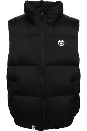 A Bathing Ape Logo-patch down vest