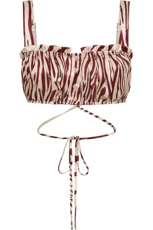 Nicholas Tracy sleeveless silk cropped top