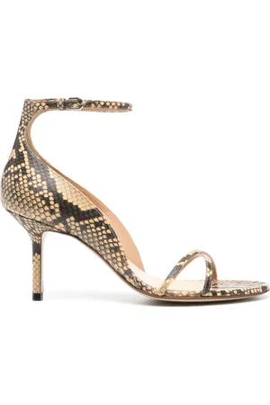 Francesco Russo 75mm snakeskin-effect leather sandals