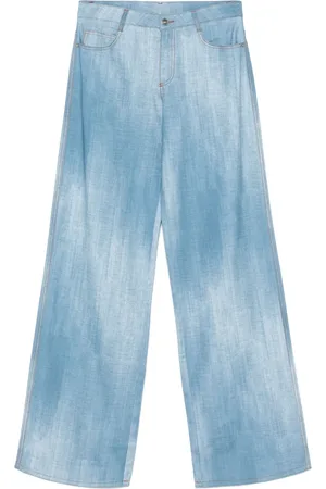 ERMANNO SCERVINO Denim-print trousers