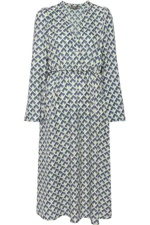 N.PEAL Printed cashmere-silk dress