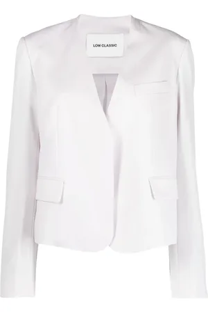 Low Classic Single-breasted collarless blazer
