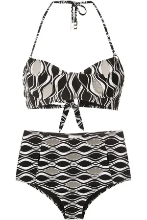 AMIR SLAMA High-waisted hardware-detail bikini set
